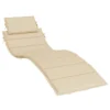 VIDAXL Coussin De Chaise Longue Beige 186x58x3 Cm Tissu Oxford