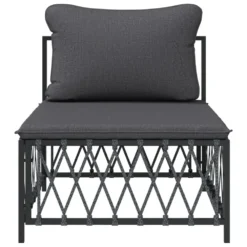 VIDAXL Canapé Central De Jardin Avec Coussins Anthracite Tissu Tissé -Pas Cher Jardinoa Magasin a3afdfd7535ddb69