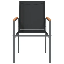 VIDAXL Chaises De Jardin Lot De 2 Noir 55x61,5x90cm Textilène Et Acier -Pas Cher Jardinoa Magasin a43ab583db04816c