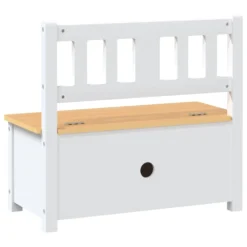 VIDAXL Banc De Rangement Pour Enfants Blanc Et Beige 60x30x55 Cm Mdf -Pas Cher Jardinoa Magasin a66b71a89bd8ff10