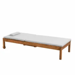 Bain De Soleil Avec Coussin Et Tablette En Bois écru -Pas Cher Jardinoa Magasin b3e3de14f6cb4a2e