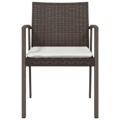 VIDAXL Chaises De Jardin Coussins Lot De 6 Marron 56,5x57x83 Cm Rotin -Pas Cher Jardinoa Magasin b776ba0a3e024273
