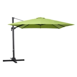 Parasol Déporté Carré 3 X 3m En Aluminium Vert -Pas Cher Jardinoa Magasin bc29c1212706752a
