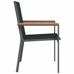 VIDAXL Chaises De Jardin Lot De 4 Noir 55x61,5x90cm Textilène Et Acier -Pas Cher Jardinoa Magasin c346edcf027d18c9