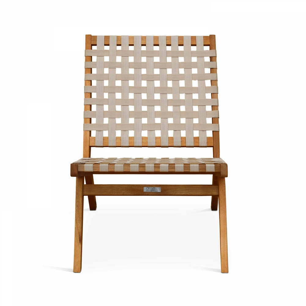 Lot De 2 Fauteuils Relax En Bois D'eucalyptus Taupe 3 Lot De 2 Fauteuils Relax En Bois D'eucalyptus Taupe – Image 3