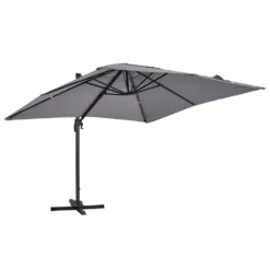 Parasol Déporté 3x3m Et 4 Dalles à Remplir Aluminium Gris -Pas Cher Jardinoa Magasin cb42223417a78725