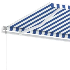 VIDAXL Auvent Automatique Sur Pied 400x300 Cm Bleu Et Blanc -Pas Cher Jardinoa Magasin cbfe53eb0d0a624f