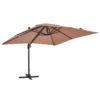 Parasol Déporté Carré 3 X 3m En Aluminium Taupe