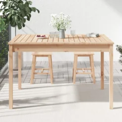 VIDAXL Table De Jardin 121x82,5x76 Cm Bois Massif De Pin -Pas Cher Jardinoa Magasin ce5cb68ba8bee5a0