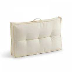 Lot 2 Coussins Palette Dossier Polyester Blanc 60x40x12 Cm -Pas Cher Jardinoa Magasin d528e93093cfea58