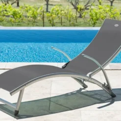 Transat En Texaline Samba Ardoise -Pas Cher Jardinoa Magasin dc0d01c31373229d