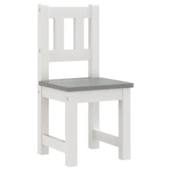 VIDAXL Ensemble De Table Et Chaises Enfants 3 Pcs Blanc Et Gris Mdf -Pas Cher Jardinoa Magasin e922819f3c094a87