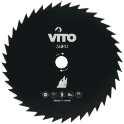 Lame De Coupe 255mm Vito Pour Débroussailleuse -40 Dents Alesage 25.4 Standard