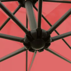 Parasol Déporté 3x3m Et 4 Dalles à Lestées Aluminium Rouge -Pas Cher Jardinoa Magasin f5b38b144002727c