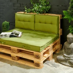 Coussin D'extérieur Matelassé Vert 60 X 40cm -Pas Cher Jardinoa Magasin f6b0e7c5a37d8fa8