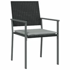 VIDAXL Chaises De Jardin Et Coussins Lot De 2 Noir 54x62,5x89 Cm Rotin -Pas Cher Jardinoa Magasin f7c524e056e34c21